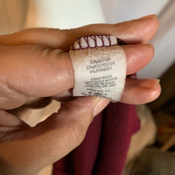 Twee Burgundy Plaid Dress Thick Warm Stretch 90s size Large Grunge Mall Rats Y2K - Picture 5 of 9